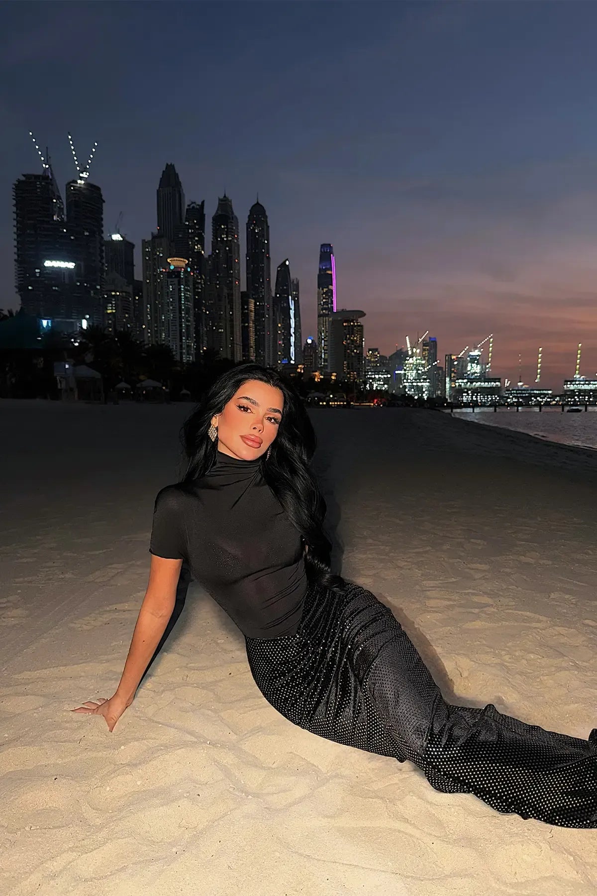 Ninetta™ - Black Melrosse Long Dress