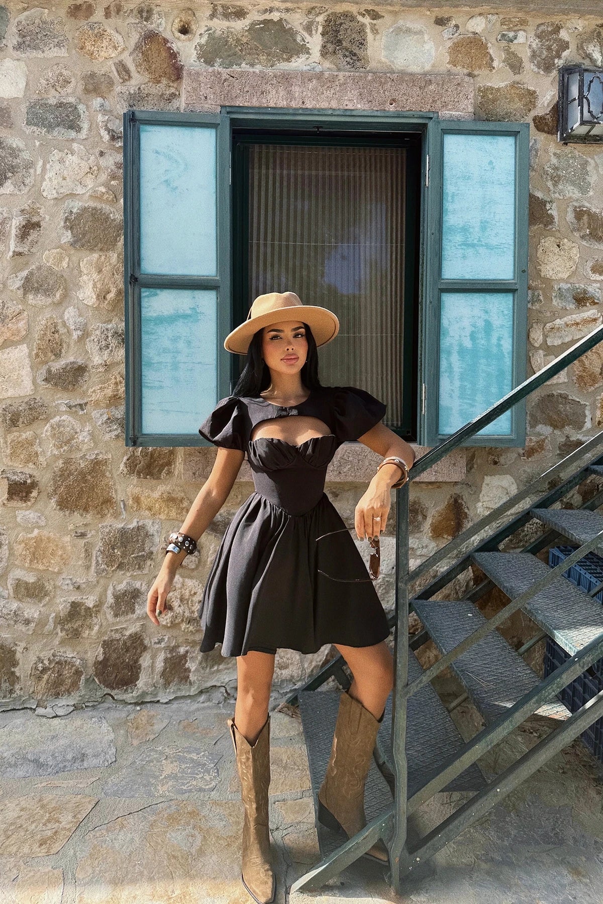 Ninetta™ - Robe évasée noire