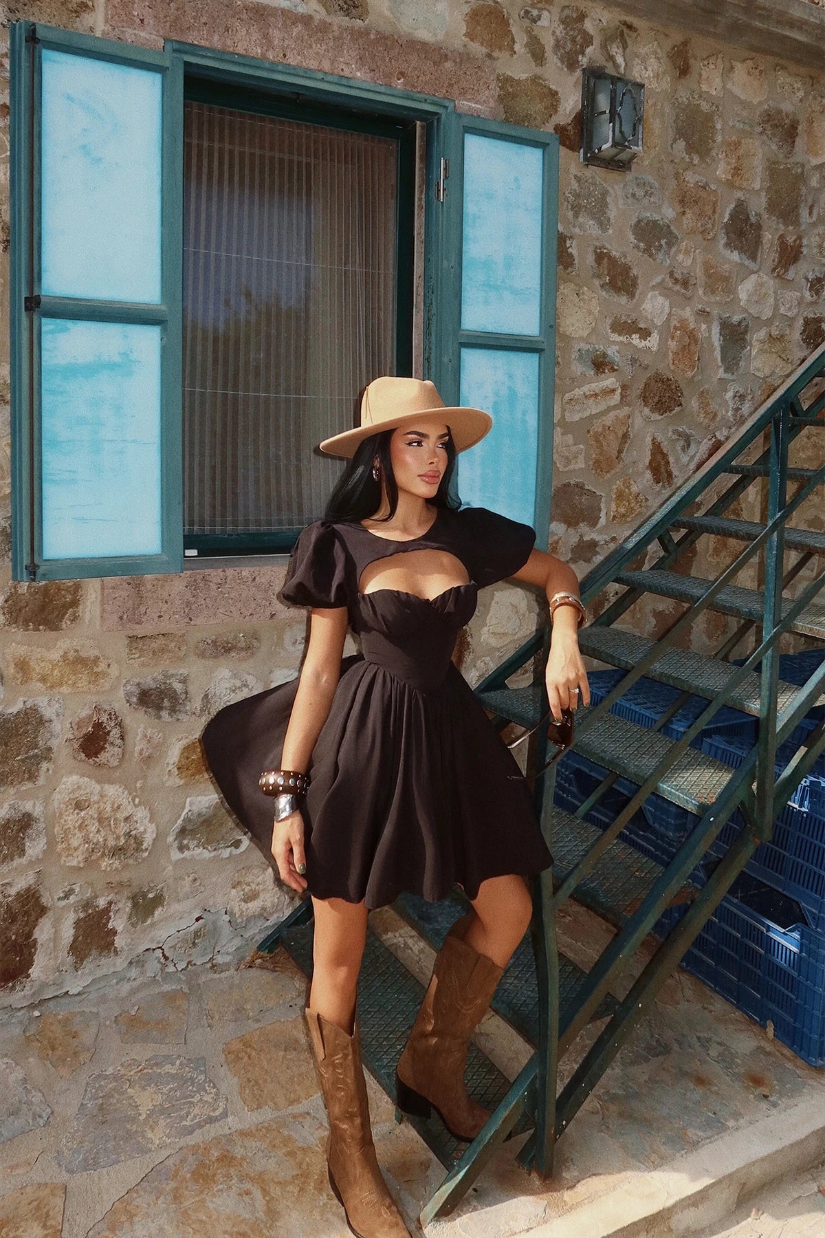 Ninetta™ - Robe évasée noire